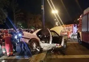 برخورد یک خودرو با تجمع شبانه مردمی در مشهد/ چهار نفر جان باختند