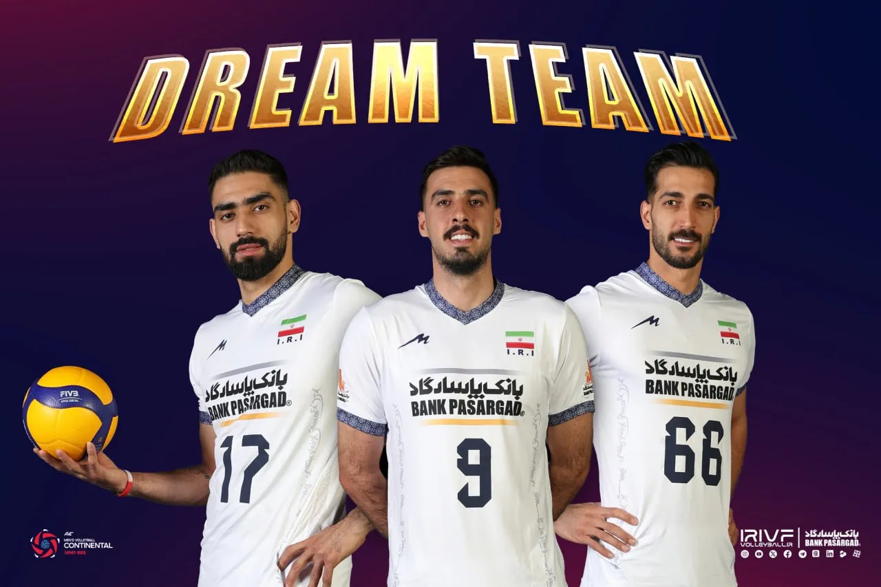 والیبال قهرمانی آسیا| حضور ۳ بازیکن ایران در تیم منتخب رقابت‌ها
