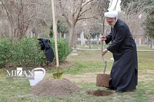 Planting a sapling by the Chief of the Judiciary on Arbor Day