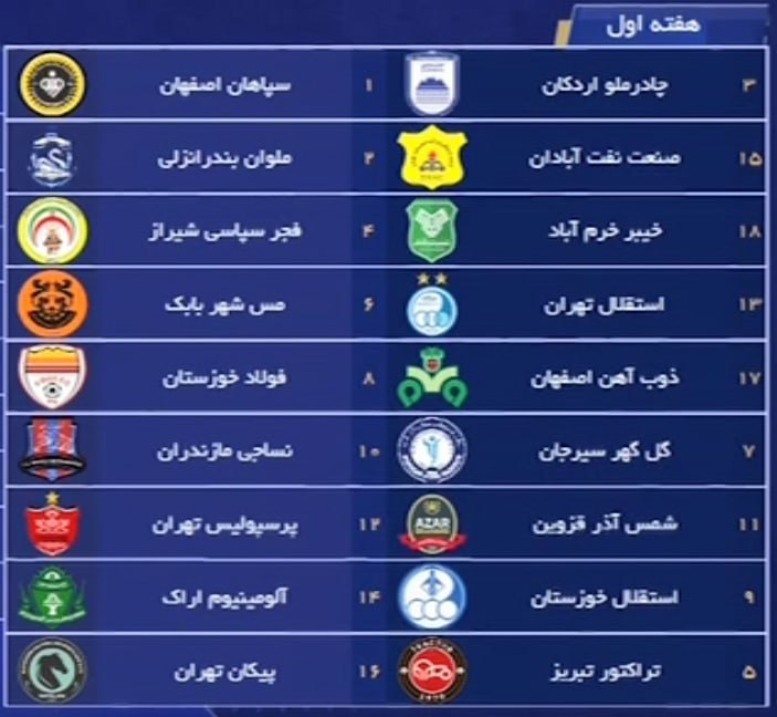 پوشش زنده قرعه‌کشی لیگ بیست‌وششم فوتبال ایران