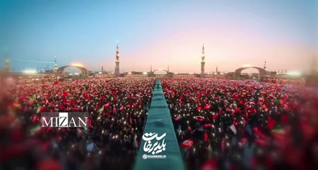 نمایی متفاوت از تشییع باشکوه پیکر آقای شهید ایران در مسیر مسجد مقدس جمکران تا حرم مطهر حضرت معصومه