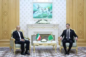 دیدار روسای جمهوری اسلامی ایران و ترکمنستان 