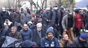 حضور حجت‌الاسلام والمسلمین محسنی اژه‌ای در صفوف متراکم و متحد مردم روزه‌دار تهران در روز جهانی قدس