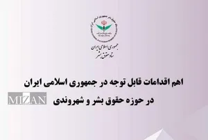 اینفوگرافیک | اقدام‌ها و دستاوردهای جمهوری اسلامی ایران در حوزه حقوق بشر شهروندی در ۳ ماهه نخست سال ۱۴۰۳