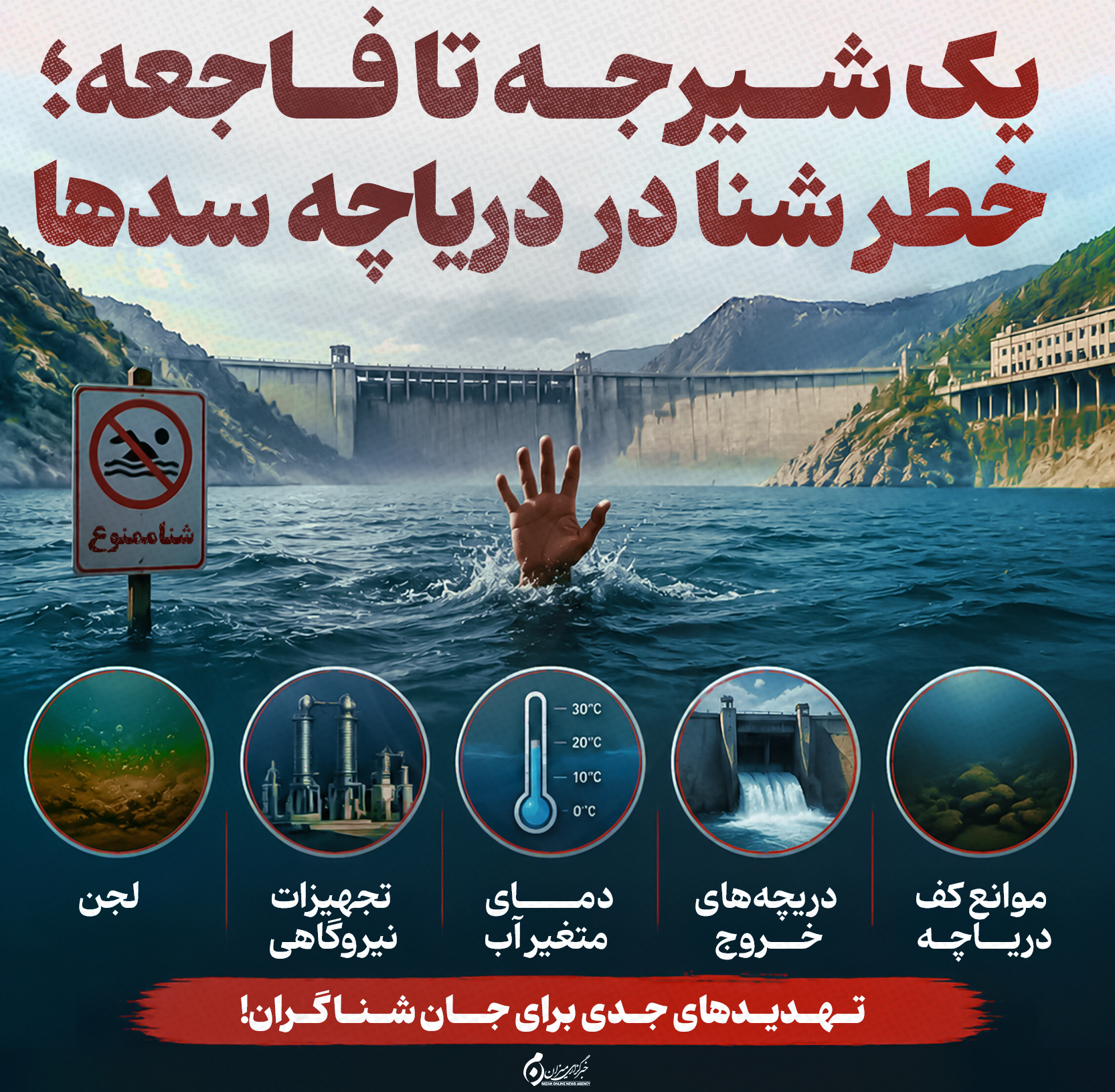 اینفوگرافیک | یک شیرجه تا فاجعه؛ خطر شنا در دریاچه سدها