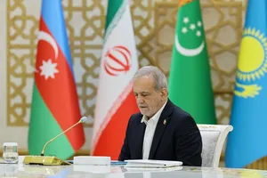 دیدار رؤسای جمهور ایران و جمهوری آذربایجان در حاشیه اجلاس ترکمنستان