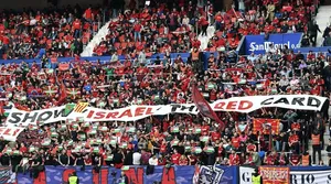 Osasuna fans' loud voice against Israel