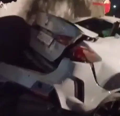 تصاویری از سه نفر جان باختن تصادف مرگبار BMW در بزرگراه همت