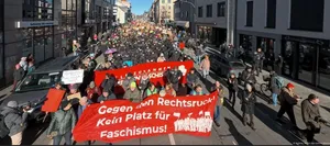 Mass demonstrations in Germany against anti-immigration policies