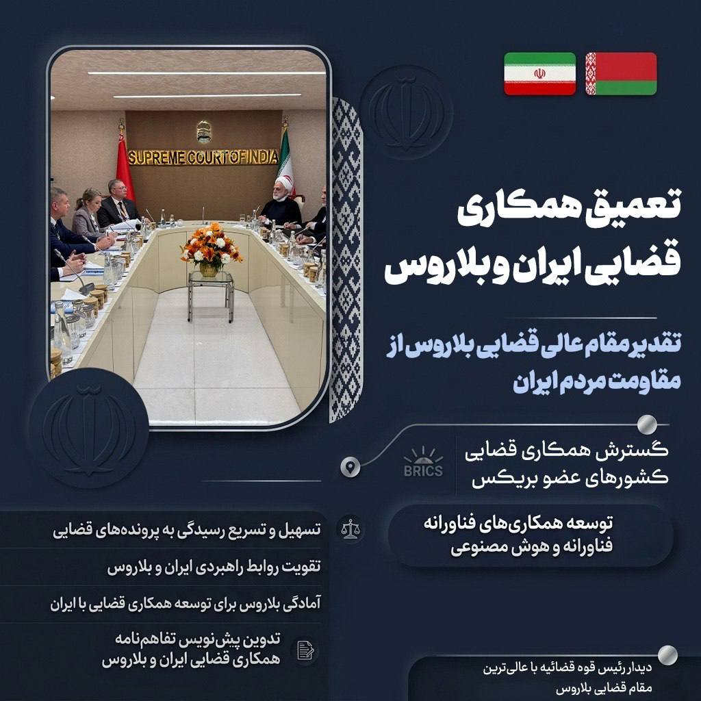 تعمیق همکاری قضایی ایران و بلاروس