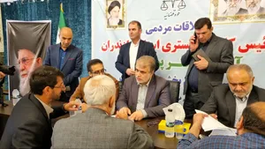 بررسی ۱۳۵ درخواست مردمی در دیدار رئیس کل دادگستری مازندران با مردم بندپی شرقی بابل