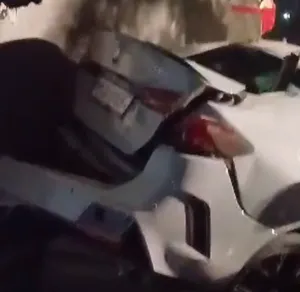 تصاویری از سه نفر جان باختن تصادف مرگبار BMW در بزرگراه همت