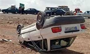 راننده در حال ریختن چای بود که اتومبیل وازگون شد