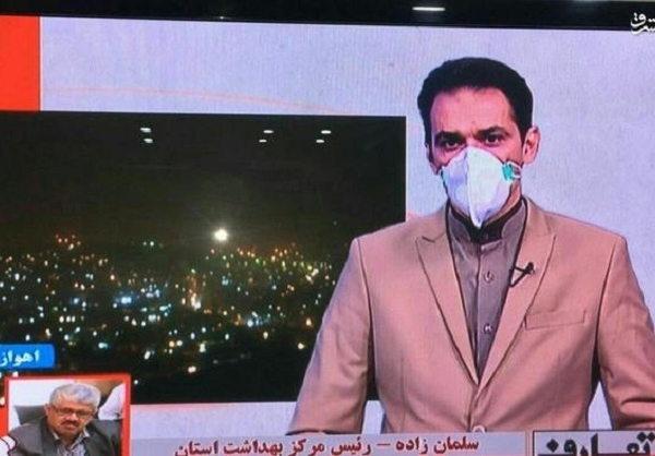 حضور گوینده اخبار خوزستان با ماسک در تلویزیون+عکس