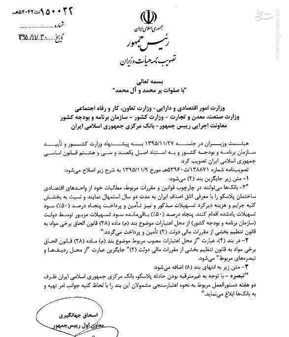 آتش حمایت دولت چه زود سرد شد!/ لغو بی سر و صدای الزام بانک ها به حمایت از آسیب دیدگان پلاسکو +سند آتش حمایت دولت چه زود سرد شد!/ لغو بی سر و صدای الزام بانک ها به حمایت از آسیب دیدگان پلاسکو +سند
