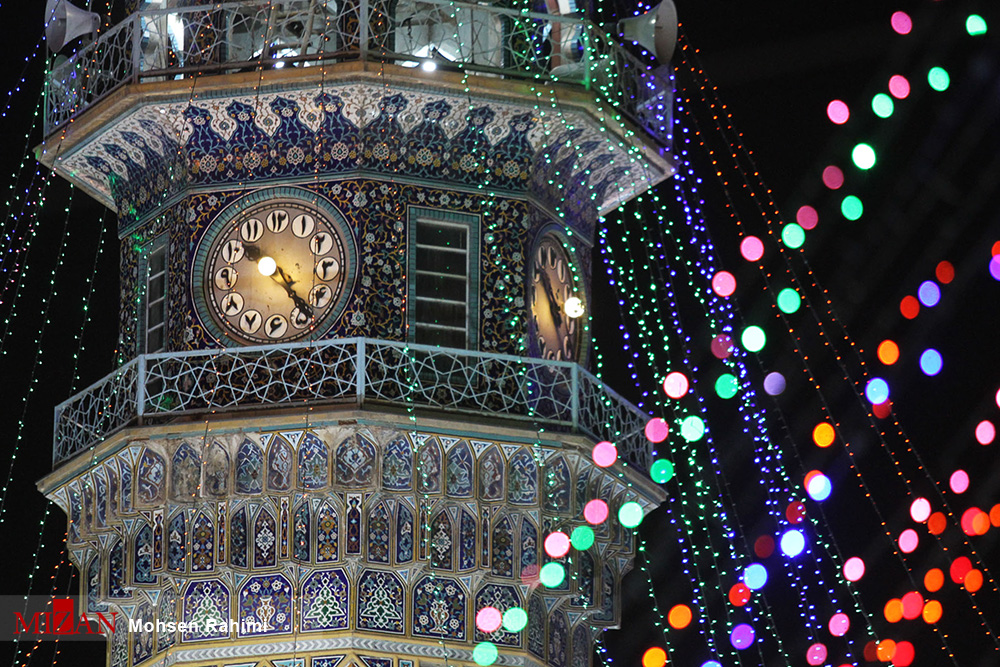 منور شدن حرم امام رضا (ع) در شب مبعث