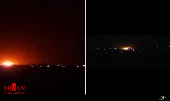 لحظه انفجار در اطراف فرودگاه بینالمللی دمشق لحظه انفجار در اطراف فرودگاه بینالمللی دمشق