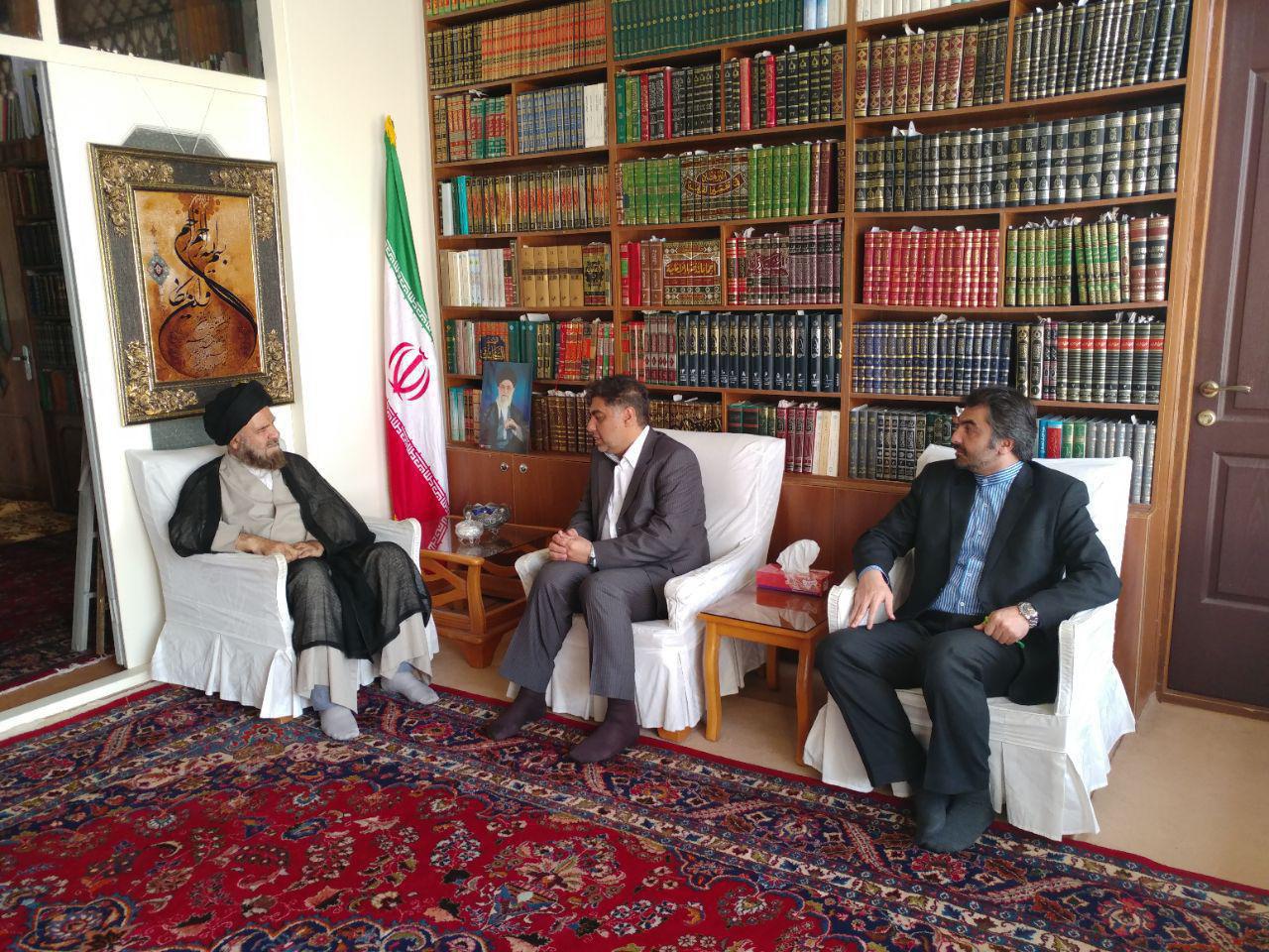 دیدار بنیانگذار بنیاد توسعه سلامت کشورهای اسلامی با آیت الله بطحائی