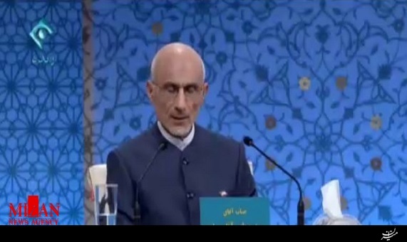 استفاده میرسلیم از زبان بدن در طول مناظره استفاده میرسلیم از زبان بدن در طول مناظره