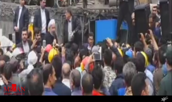 سخنان رئیس‌جمهور و اعتراض کارگران‌معدن آزاد شهر گلستان 