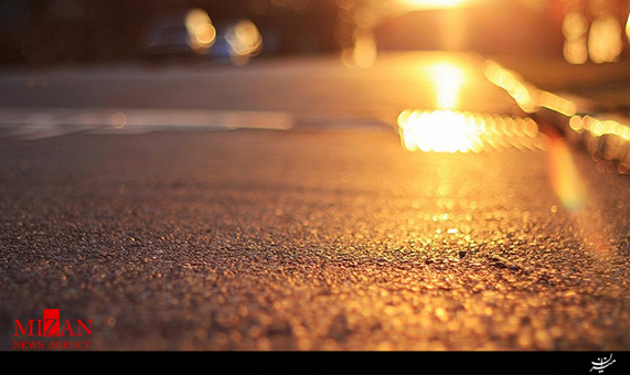 ذوب شدن آسفالت بر اثر گرمای هوا 