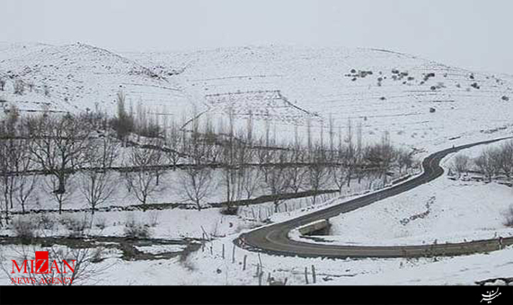 بارش برف در کلاردشت مازندران