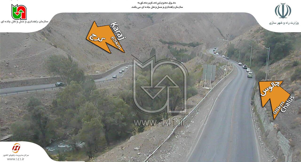 ترافیک سنگین جاده چالوس تا محدوده سد کرج+تصاویر