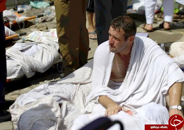 وداع تلخ پسر و پدر در حادثه منا+تصاویر وداع تلخ پسر و پدر در حادثه منا+تصاویر