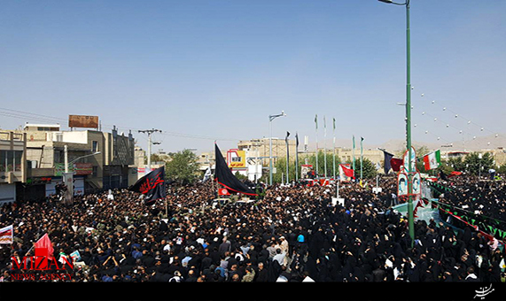 اولین تصاویر هوایی در تشییع پیکر شهید حججی + فیلم اولین تصاویر هوایی در تشییع پیکر شهید حججی + فیلم