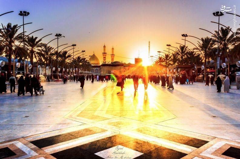 طلوع زیبای خورشید در کربلا+عکس