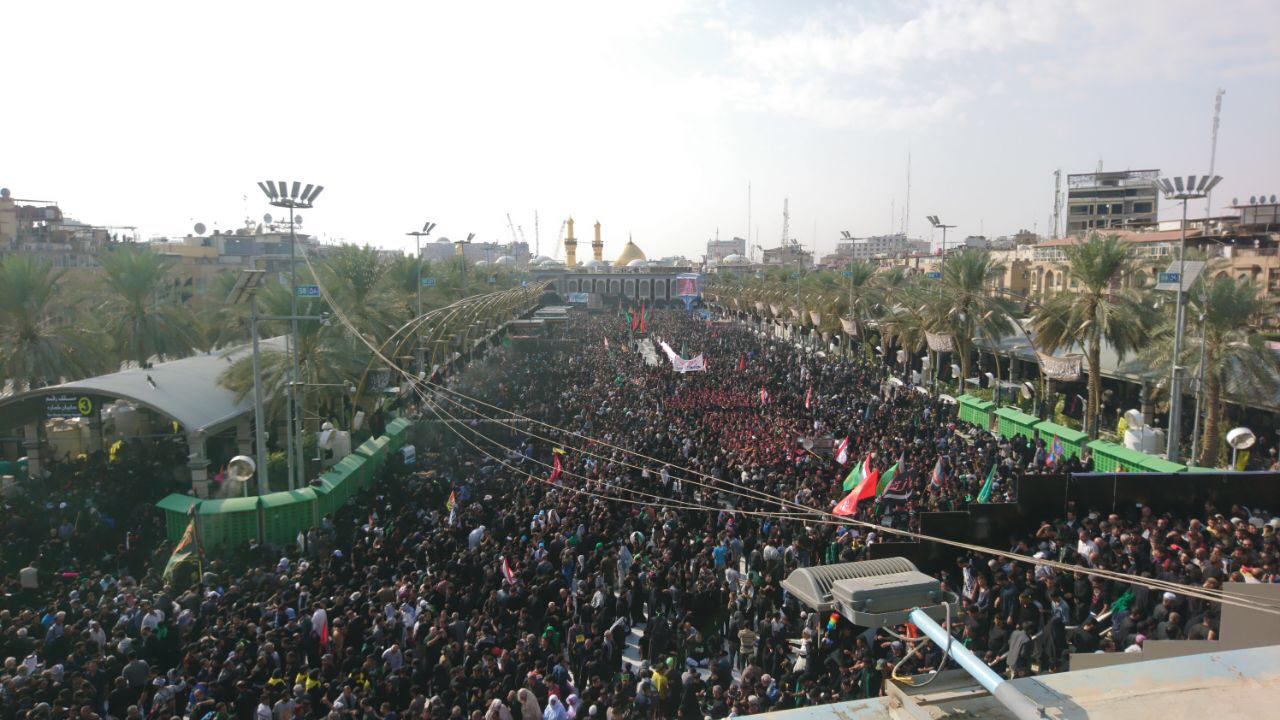 حال و هوای #بین_الحرمین کربلا در روز #اربعین عراق