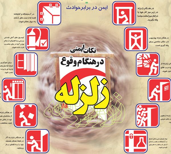 نکات ایمنی در هنگام وقوع زلزله