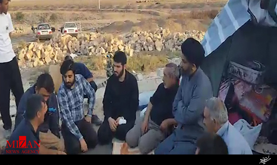 حضور میثم مطیعی در میان زلزله زدگان کرمانشاه + فیلم