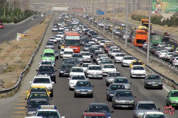 ترافیک نیمه سنگین در آزادراه کرج - قزوین
