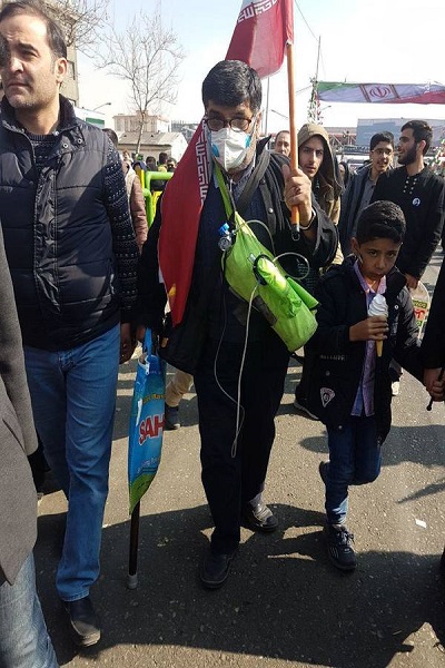 جانباز سرافراز شیمیایی در ۲۲ بهمن+عکس جانباز سرافراز شیمیایی در ۲۲ بهمن+عکس