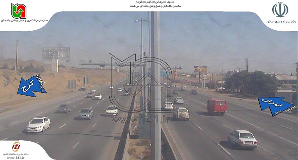 ترافیک نیمه سنگین در اتوبان تهران ـ کرج ترافیک نیمه سنگین در اتوبان تهران ـ کرج