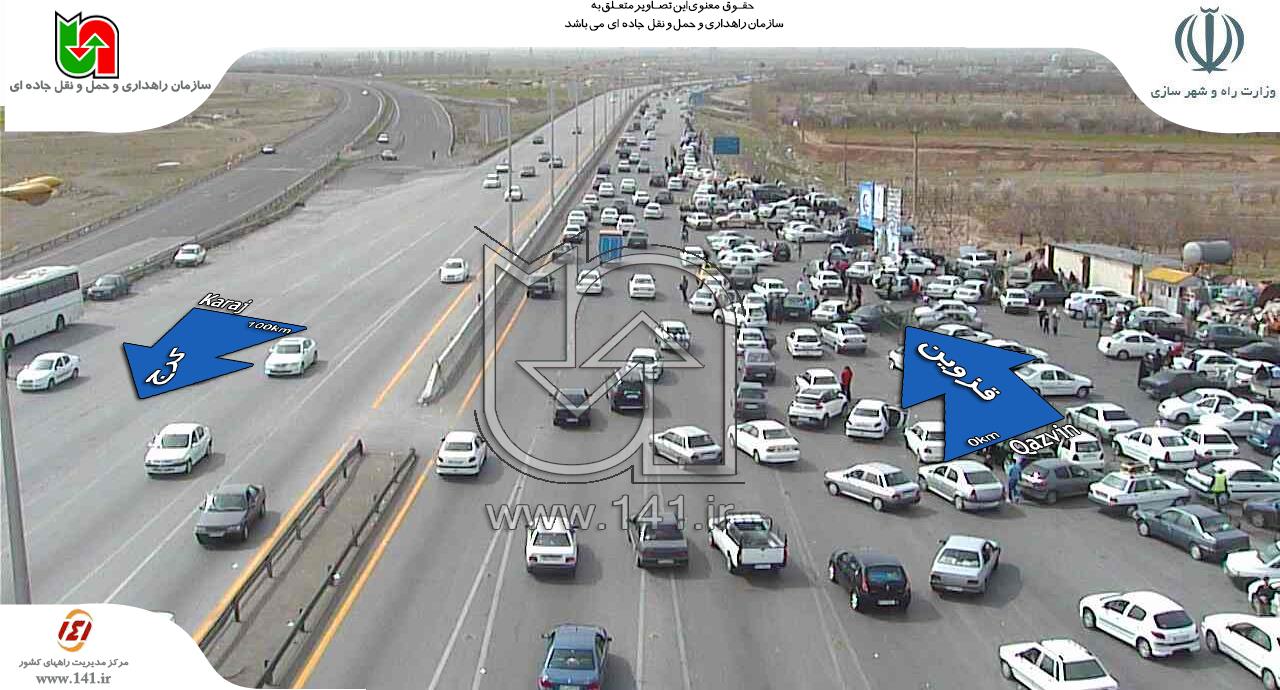 ترافیک پرحجم در مسیرهای خروجی تهران+ تصاویر ترافیک پرحجم در مسیرهای خروجی تهران+ تصاویر