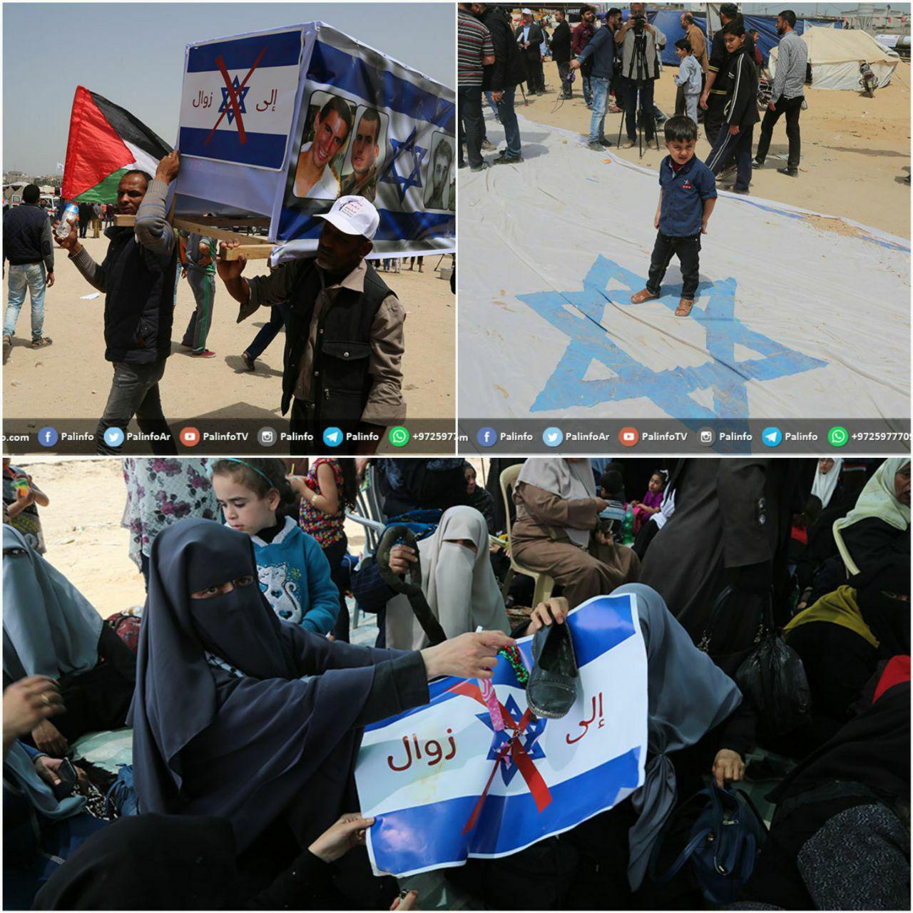 دور جدید راهپیمایی ضد صهیونیستی در غزه؛ برافراشتن پرچم فلسطین و سوزاندن پرچم رژیم صهیونیستی آغاز شد+فیلم و تصاویر دور جدید راهپیمایی ضد صهیونیستی در غزه؛ برافراشتن پرچم فلسطین و سوزاندن پرچم رژیم صهیونیستی آغاز شد+فیلم و تصاویر