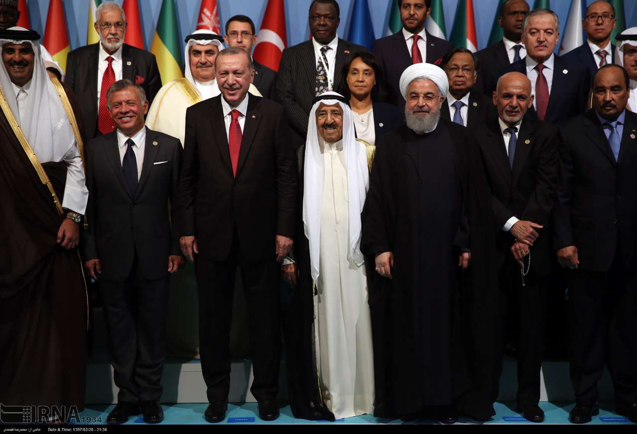 عکس/ نشست سران سازمان همکاری اسلامی در استانبول با حضور روحانی