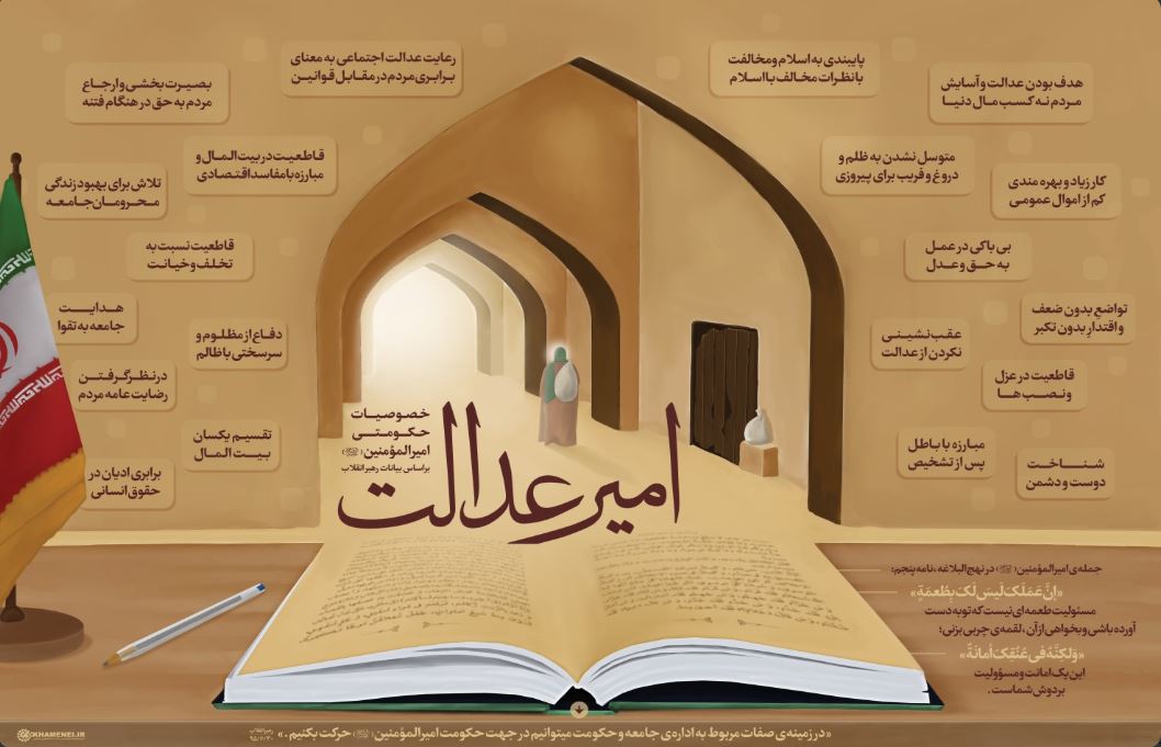 عکس/ خصوصیات حکومتی حضرت علی (ع) بر اساس بیانات رهبر انقلاب