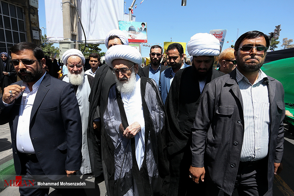 حضور مراجع تقلید در مراسم راهپیمایی روز جهانی قدس + عکس