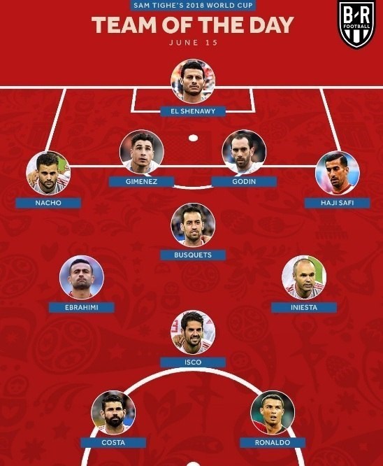 دو ایرانی در تیم منتخب روز دوم جام جهانی دو ایرانی در تیم منتخب روز دوم جام جهانی