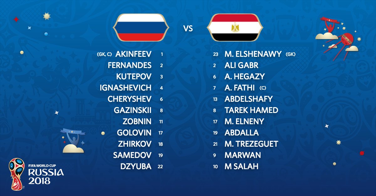 گزارش زنده، مصر 0 - روسیه 0