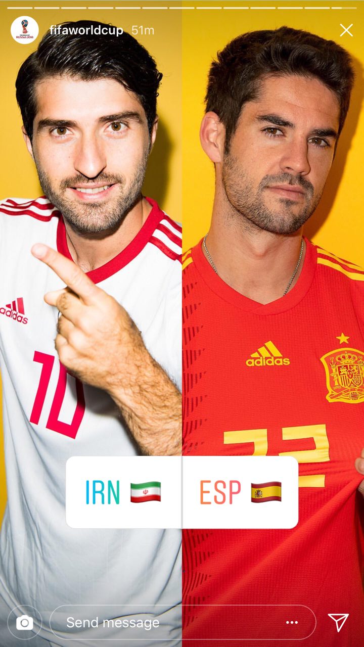 نظرسنجی اینستاگرام فیفا برای بازی ایران + عکس نظرسنجی اینستاگرام فیفا برای بازی ایران + عکس