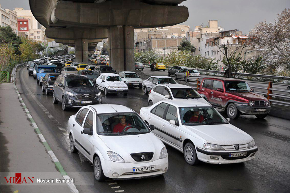 وضعیت ترافیکی محور‌های داخلی و بزرگراهی تهران