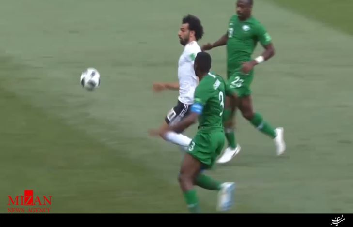 نخستین گل محمد صلاح در بازی با عربستان +فیلم