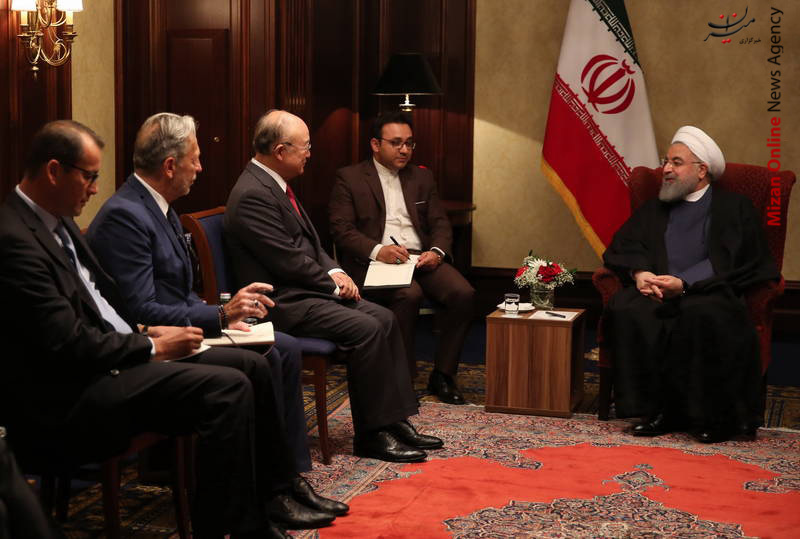 دیدار روحانی و آمانو در اتریش +عکس