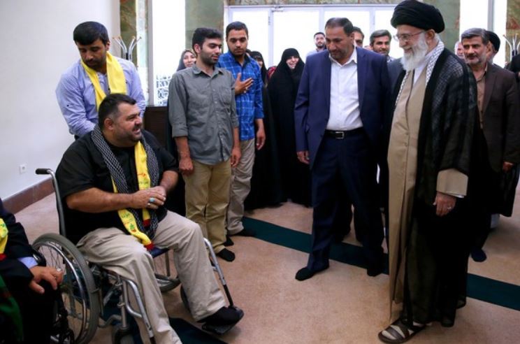 تصاویری از دیدار رهبر انقلاب با جانبازان حزب‌الله لبنان