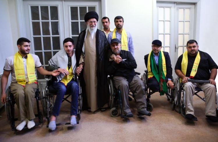 تصاویری از دیدار رهبر انقلاب با جانبازان حزب‌الله لبنان