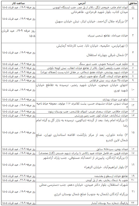 مکانهای عرضه زنده دام در روز عید قربان اعلام ش مکانهای عرضه زنده دام در روز عید قربان اعلام ش
